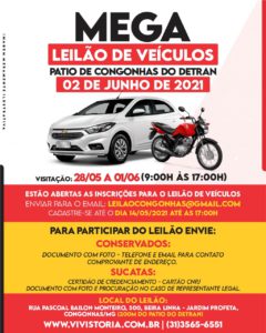 LEILÃO DE VEÍCULOS APREENDIDOS/ITABIRA-MG VENHA PARTICIPAR 2