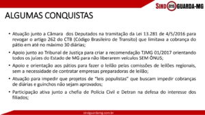 Estamos divulgando nossa apresentação e conquistas nesses oito anos de existência.Vejam também alguns depoimentos de pátios ja filiados e venham somar conosco,no objetivo que e defender os interesses de todos os pátios de Minas Gerais.Quem se filiar nos próximos 60 (Sessenta) dias estará isento da taxa de adesão.FILIEM-SE,PRECISAMOS DE VOCÊS,pois, JUNTOS SOMOS FORTES !!! 7